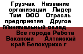 Грузчик › Название организации ­ Лидер Тим, ООО › Отрасль предприятия ­ Другое › Минимальный оклад ­ 20 000 - Все города Работа » Вакансии   . Алтайский край,Белокуриха г.